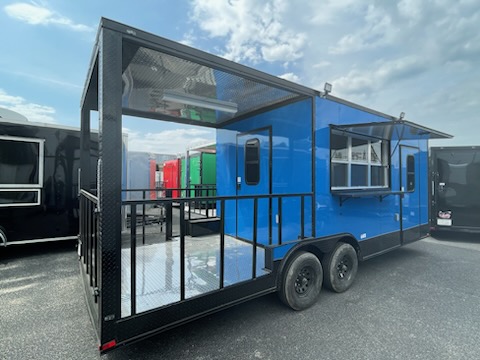 8.5 X 22 TA3 BBQ Trailer / Food Trailer in Blue