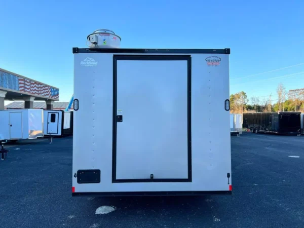 8.5 x 16 Silver Concession Trailer with Blackout package for sale