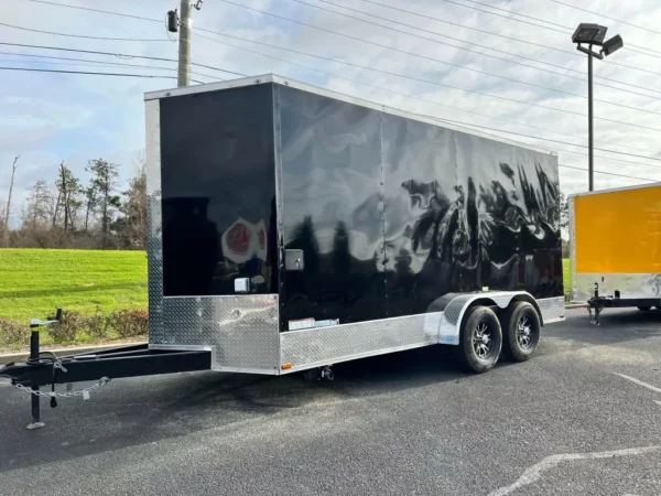 7X16 TA BLACK CONCESSION TRAILER