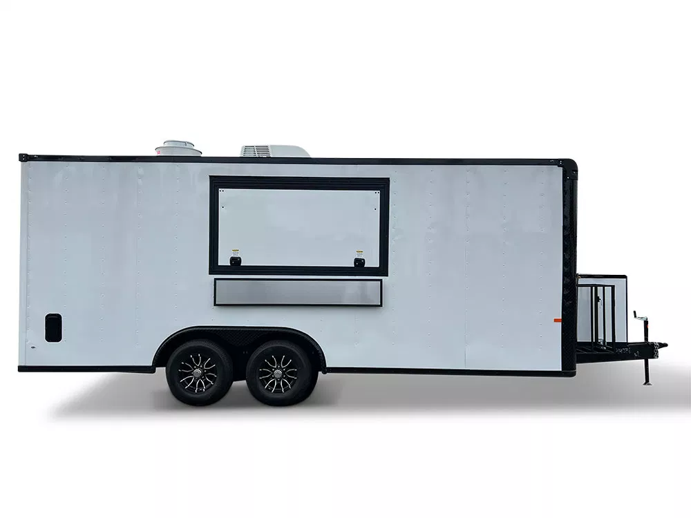 8.5X20 TA WHITE BLACKOUT CONCESSION TRAILER - FULLY EQUIPPED