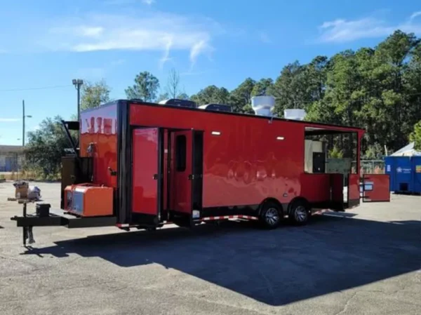 bbq trailer with equipment and digital smoker