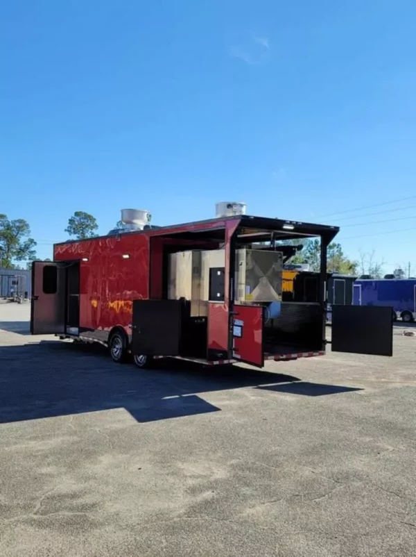 bbq trailer with equipment and digital smoker