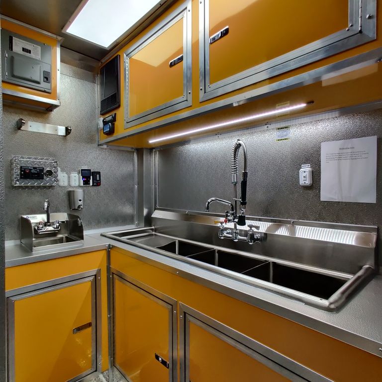 inside a food trailer