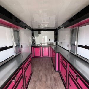 7x14 hot pink food trailer quality cargo for sale